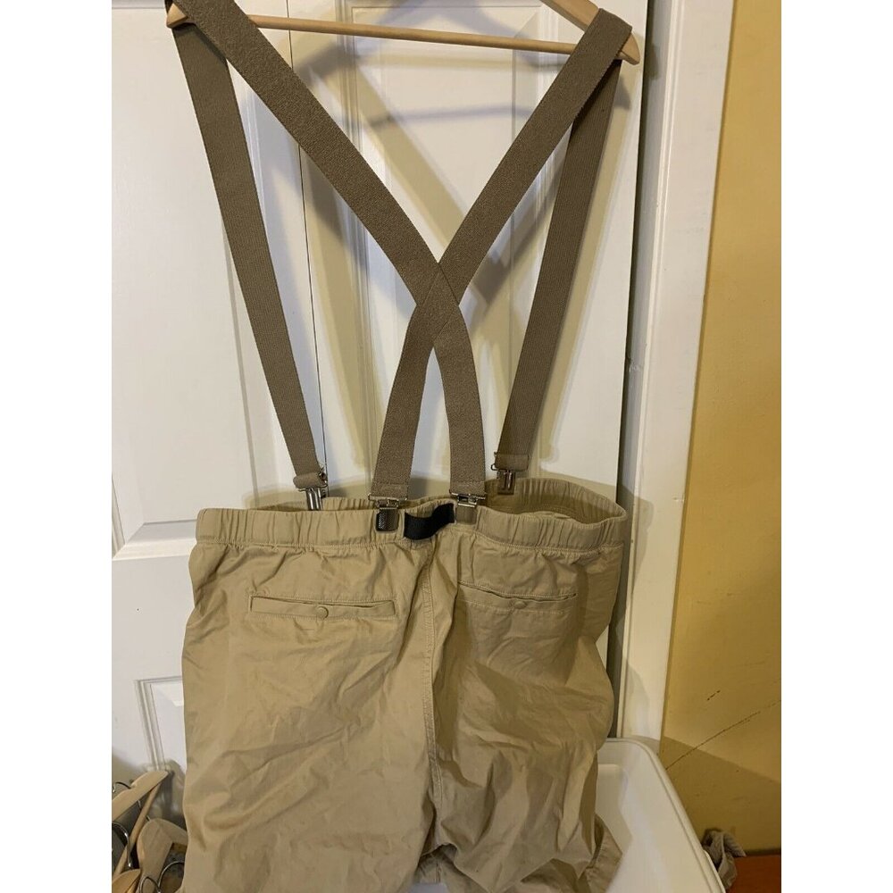 Free Assembly Men’s‎ Sz XXL Shorts Utility Suspenders Flat Front Khaki - Picture 5 of 7